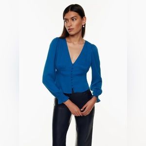Aritzia Cream “Spellbound” Blouse